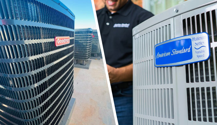 collage of branded hvac products