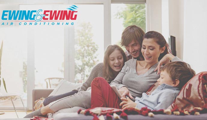 Happy family enjoying indoor air quality