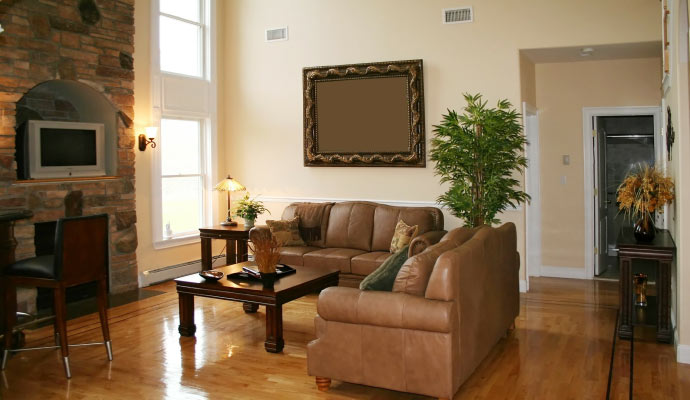 well-furnished living room