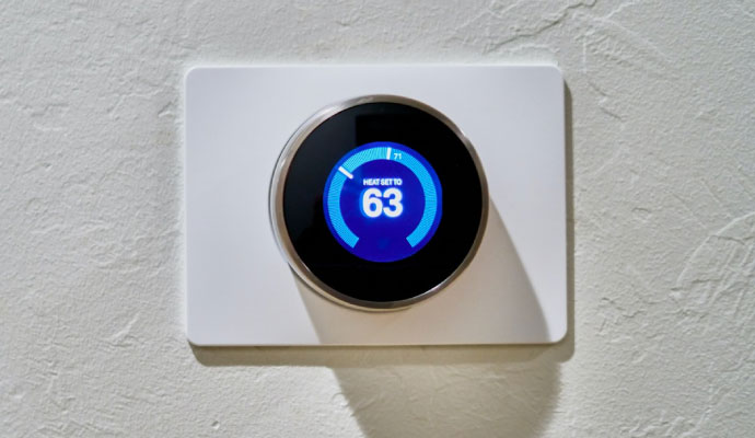 an installed thermostat