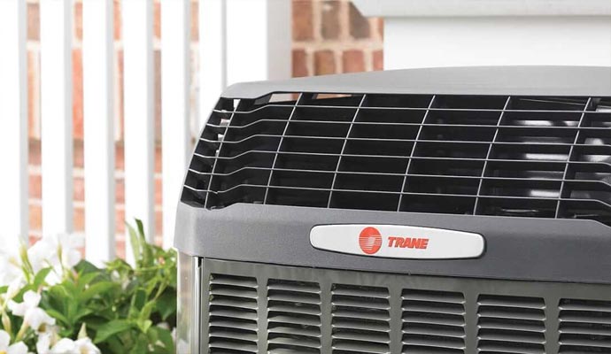 Installed Trane HVAC system