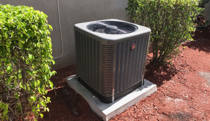 an installed rheem hvac product